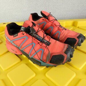 Salomon Running Shoes Womens 7.5 Pink Speed Cross 4 Waterproof Lightweight